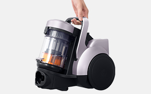 特長：強力パワー＆軽量ボディ ： サイクロン式クリーナー CV