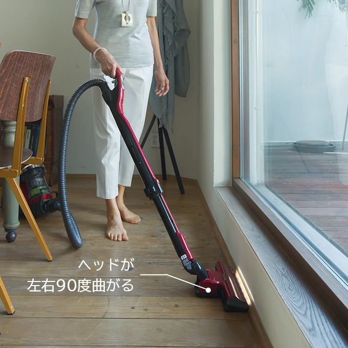 特長：軽量ホース＆ヘッド ： サイクロン式クリーナー CV-SF900・CV