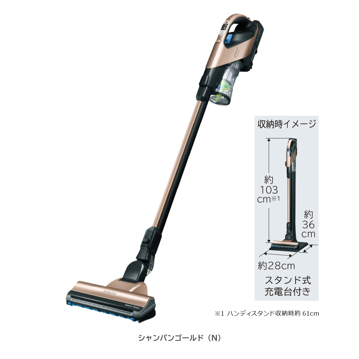 買い正規品 713送料無料　日立HITACHIコードレス掃除機　PV-BH500G 掃除機