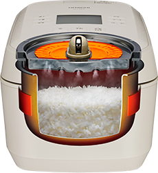 特長：蒸気カット、デザイン ：ふっくら御膳 RZ-Z100JM ：炊飯器