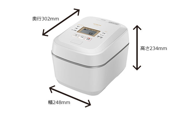 特長：蒸気カット ：ふっくら御膳 RZ-V100FM ：炊飯器 ： 日立の家電品