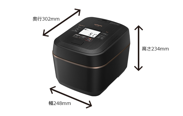 特長：蒸気カット ：ふっくら御膳 RZ-W100FM ：炊飯器 ： 日立の家電品