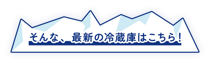 そんな、最新の冷蔵庫はこちら！