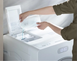 あらかじめタンクに液体洗剤・柔軟剤を入れておくから、毎回洗剤を量って入れなくていい！