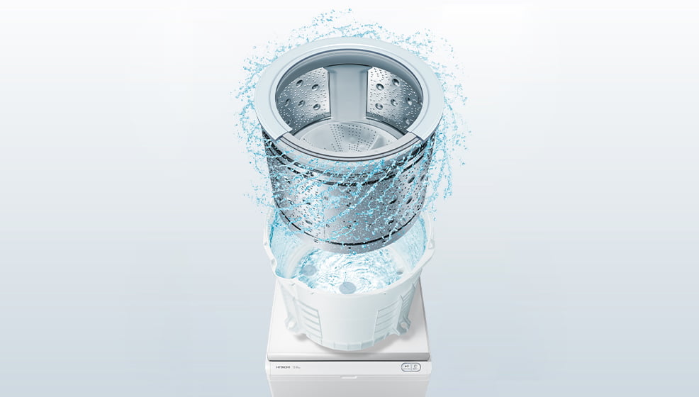 洗濯槽の見えない部分も自動おそうじ