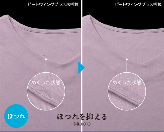 ほつれを抑える（綿100%）