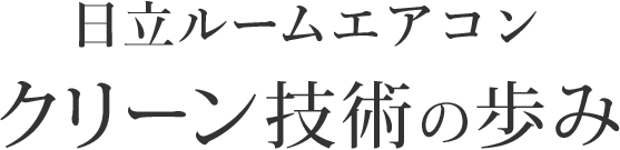 日立ルームエアコン クリーン技術の歩み