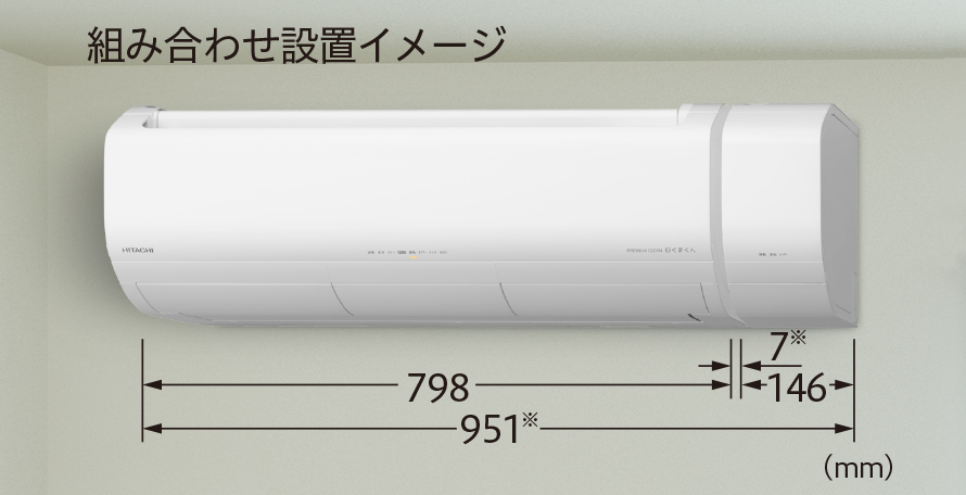 特長：プラス換気ユニット（別売） ： 住宅設備用エアコン ： 日立