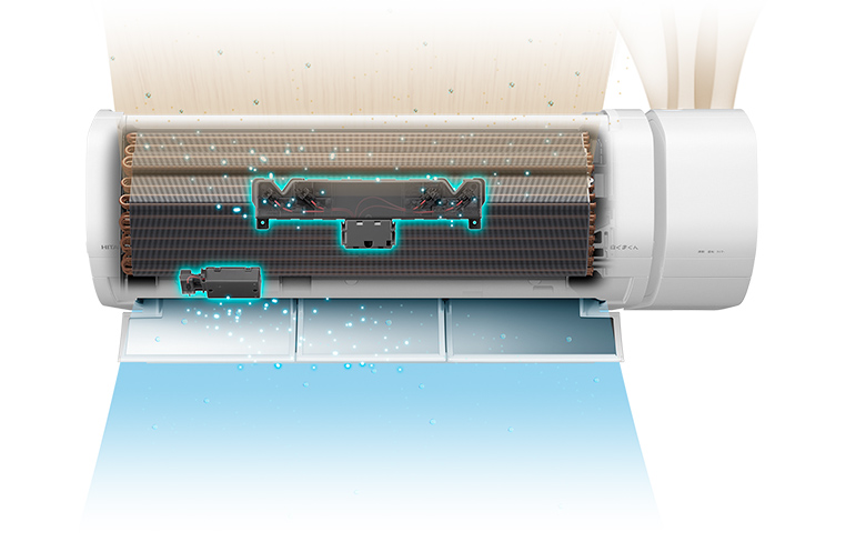 特長：プラス換気ユニット（別売） ： 住宅設備用エアコン ： 日立