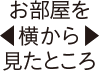 お部屋を横から見たところ