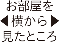 お部屋を横から見たところ