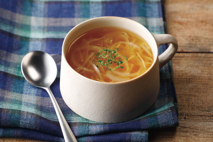 玉ねぎと生姜のスープ。 