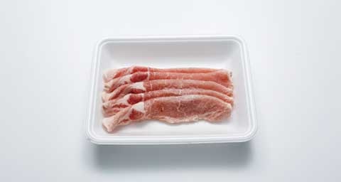 薄切り肉の解凍