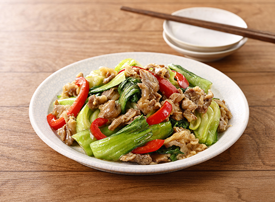 牛肉チンゲン菜いため