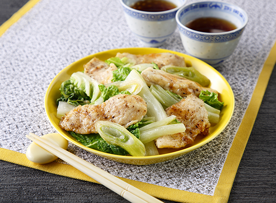 白菜と鶏肉の中華いため