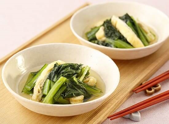 小松菜と油揚げの煮びたし