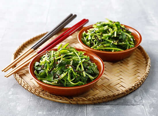 豆苗と塩昆布のナムル