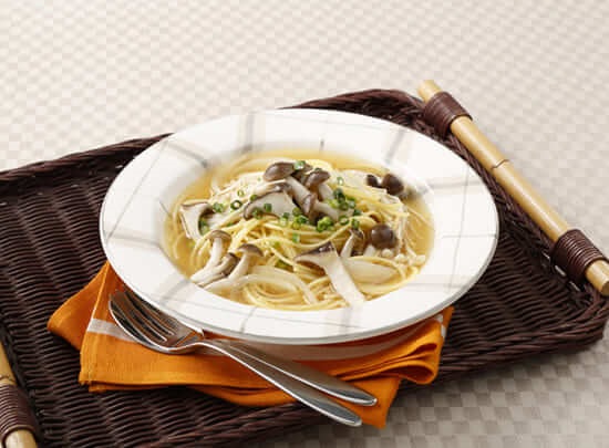 きのこのスープパスタ