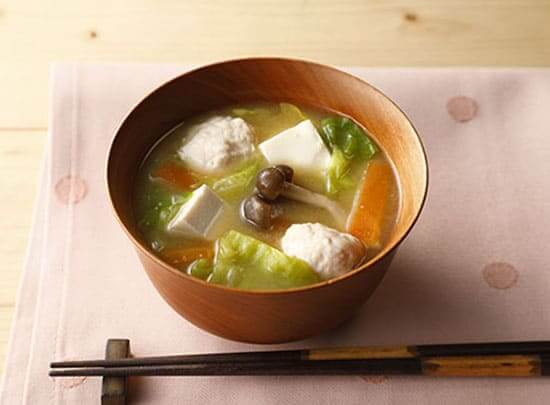 鶏団子とキャベツの絶品汁