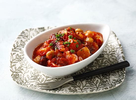 レンジでタコのアラビアータ