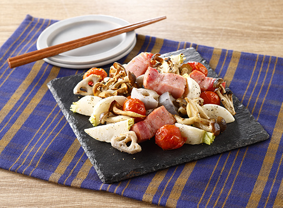 野菜とベーコンのロースト(熱風旨み焼き)