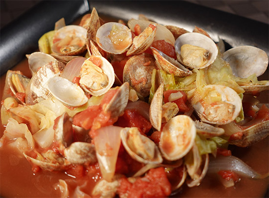 ＊レンジで♫あさりと春野菜のトマト蒸し＊