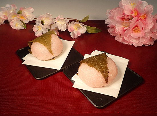 レンジで簡単♪桜餅（道明寺）