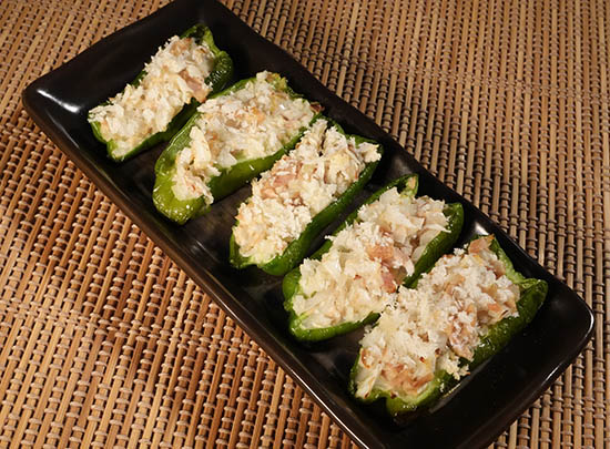 オーブンで☆ピーマンのツナ詰め