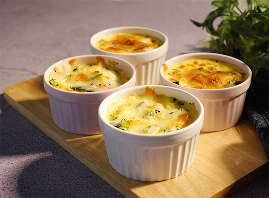 簡単☆ココットでかぼちゃのキッシュ