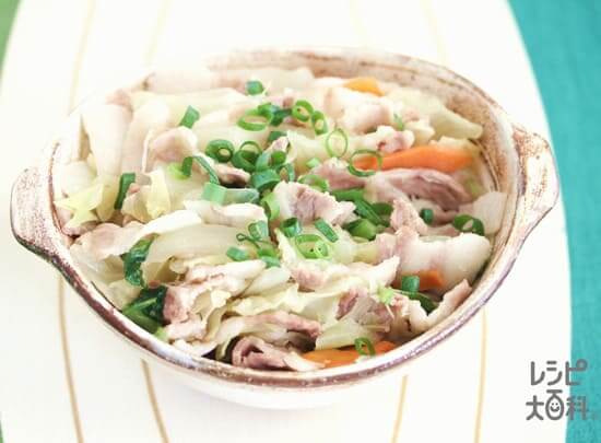 豚肉とキャベツのレンジ蒸し