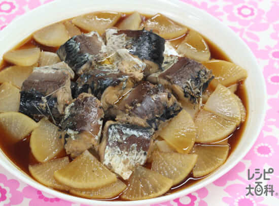 レンジでさば大根