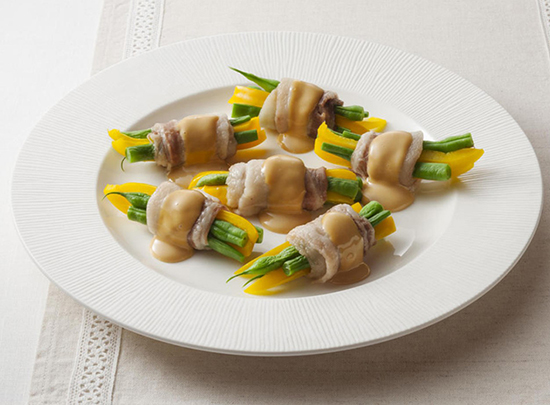 レンジでかんたん！いんげんの豚肉巻きサラダ