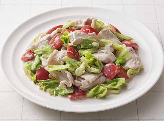 レンジでかんたん！豚肉とキャベツの辛子マヨネーズ