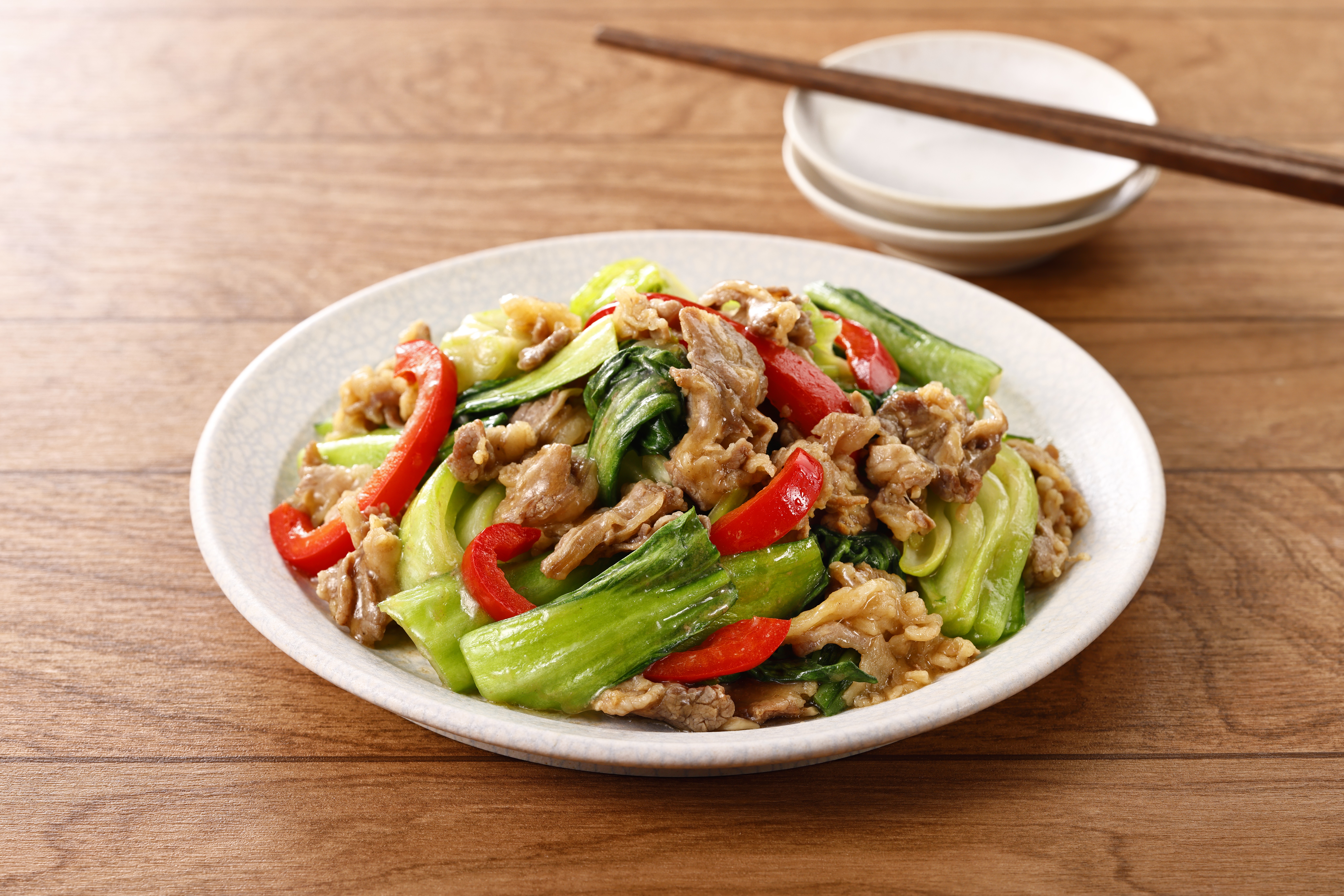 牛肉チンゲン菜いため