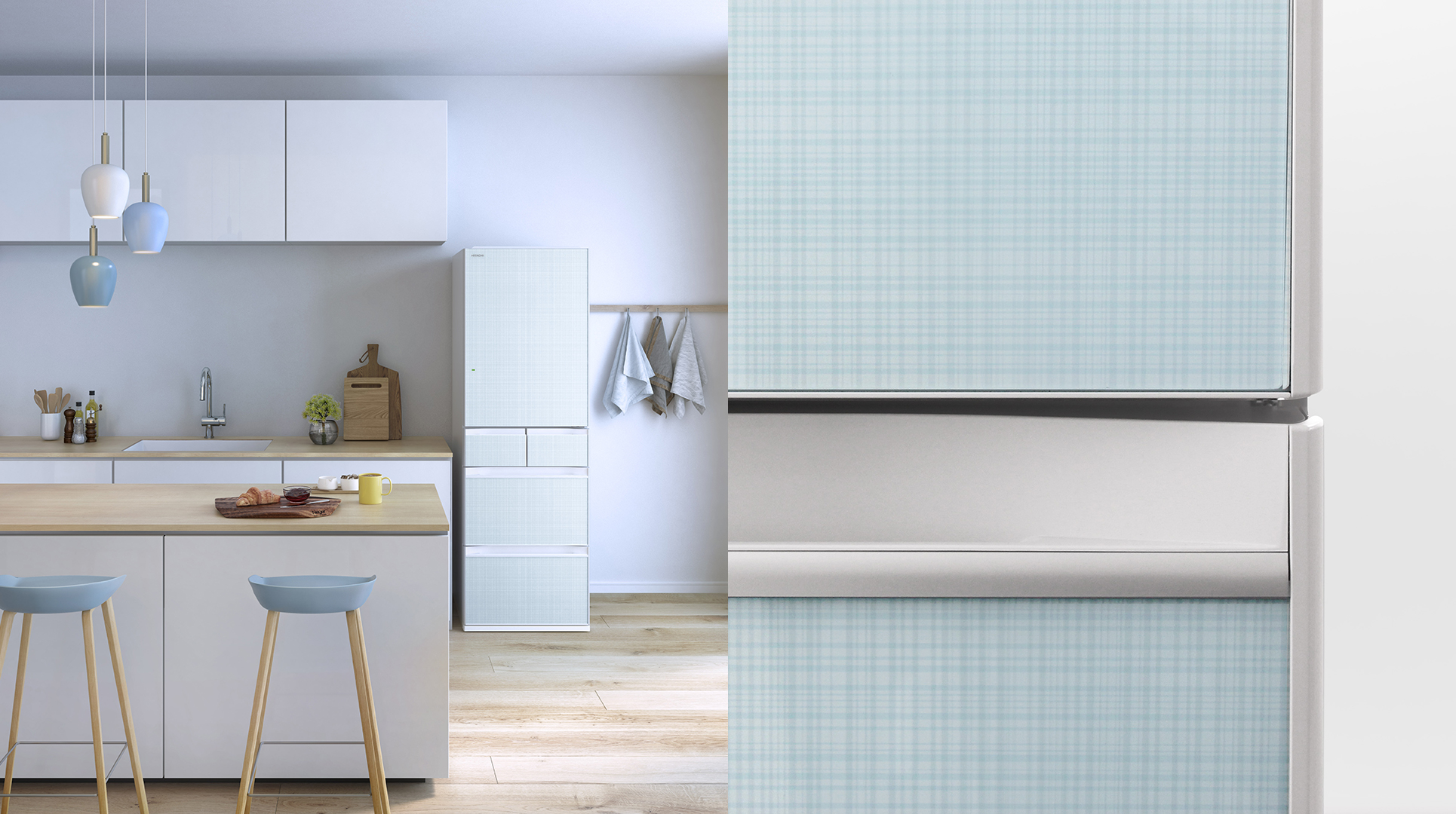 インテリアから発想した冷蔵庫 R-HWS47KC ： 冷蔵庫 ： 日立の家電品
