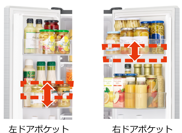 高さかわるポケット