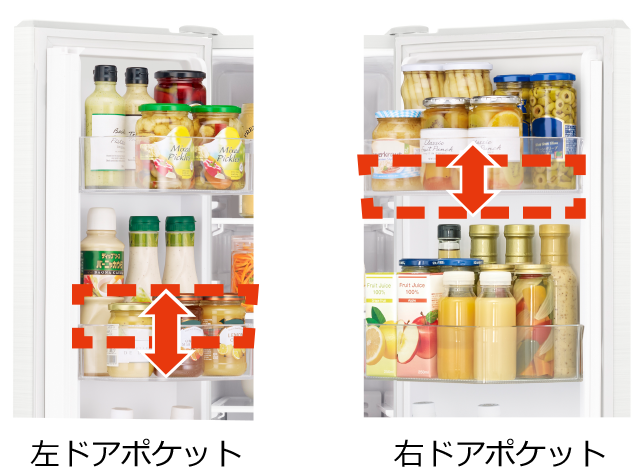 高さかわるポケット