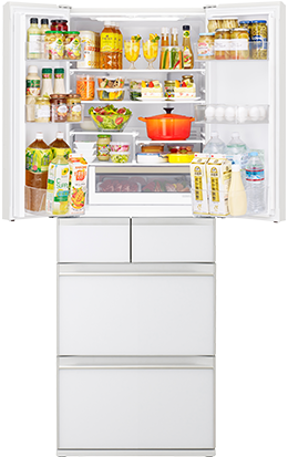 日立ノンフロン冷凍冷蔵庫　R-HW54R（XW）540L 日立　冷蔵庫ホワイト