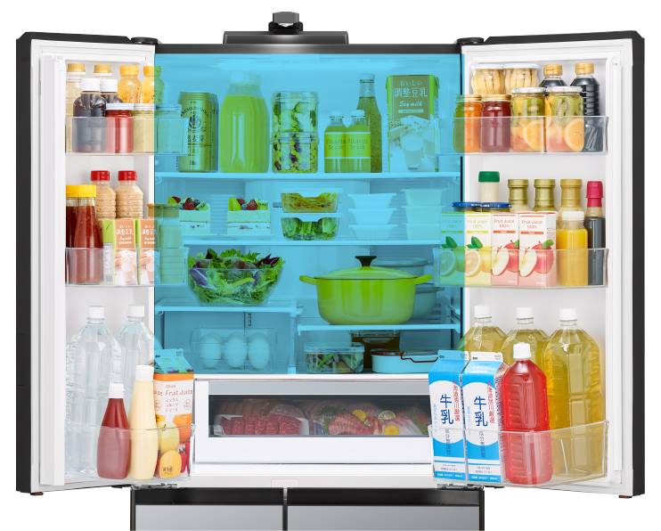 冷蔵室全段のどこに置いてもクイック冷却。