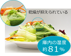 乾燥が抑えられている