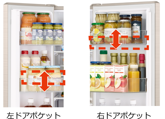 高さかわるポケット