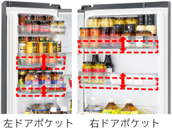 左ドアポケット 右ドアポケット