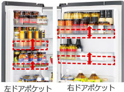 左ドアポケット 右ドアポケット