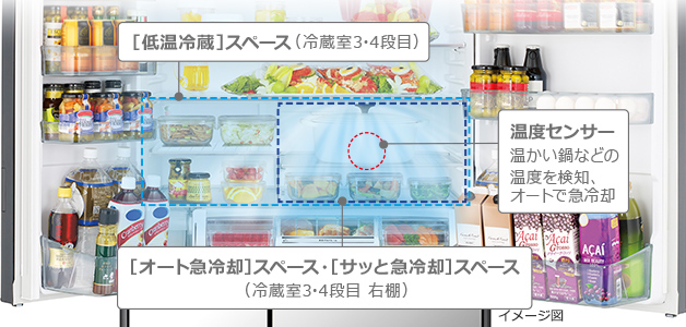 WXCタイプ R-WXC74T ： 冷蔵庫 ： 日立の家電品