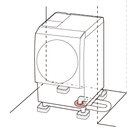 設置例：Lの位置の場合