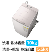 タテ型洗濯乾燥機 BW-DX100F