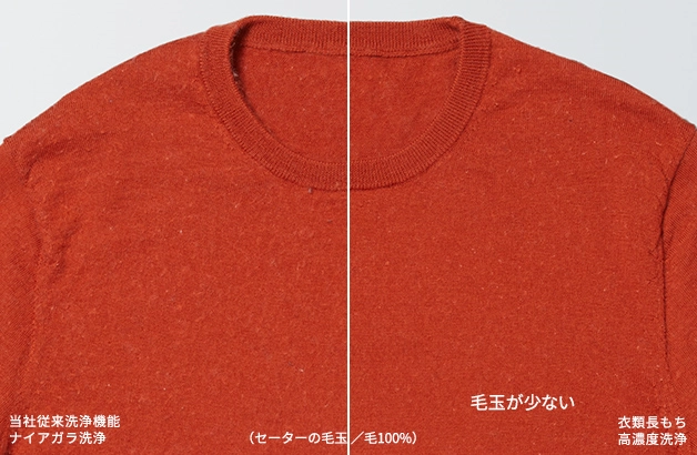 毛玉が少ない
