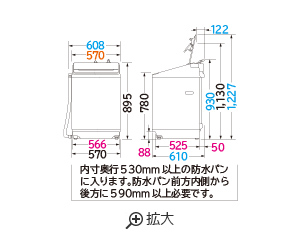 美品　ビートウォッシュ日立 縦型洗濯機 BW-V80M(W) 8kg 仕様：全自動洗濯機 ビートウォッシュ BW-V80M ： 洗濯機・衣類乾燥機