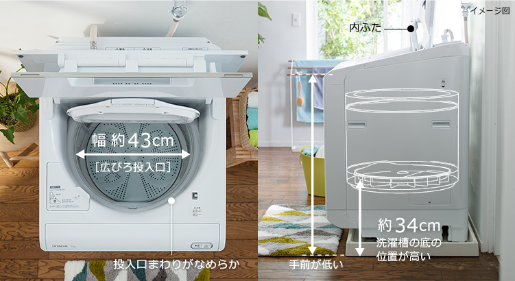特長：使いやすい ： 全自動洗濯機 ビートウォッシュ BW-X120G ： 洗濯 