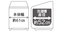 仕様：全自動洗濯機 ビートウォッシュ BW-X120G ： 洗濯機・衣類乾燥機